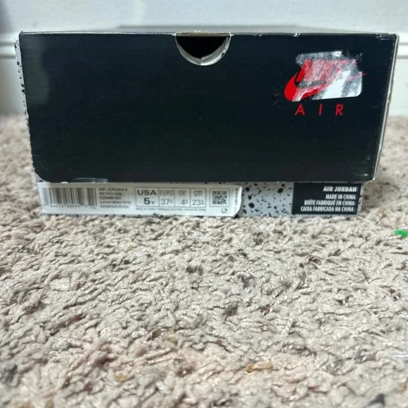 Jordan 5 Retro Top 3 Kids Black Fire Red Grape CZ2989-001 Size 5Y - Picture 7 of 12